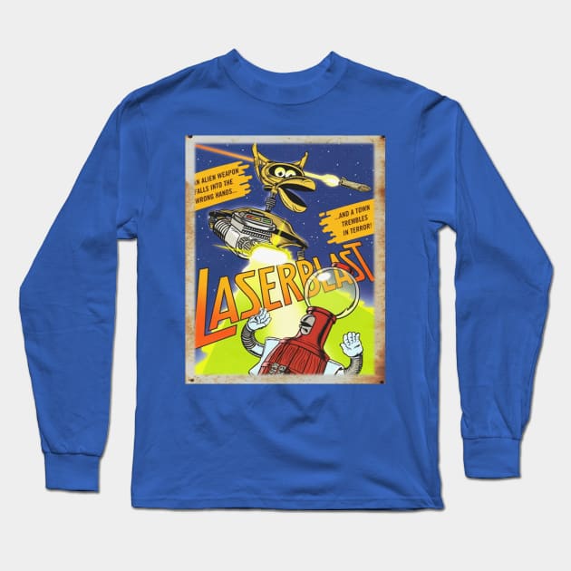 Mystery Science Rusty Barn Sign 3000 - Laserblast Long Sleeve T-Shirt by Starbase79